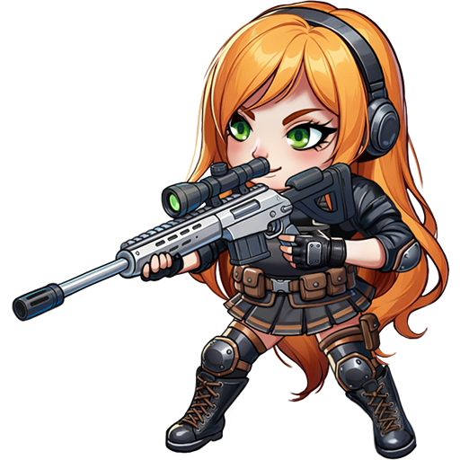 Sniper hero aiming a rifle